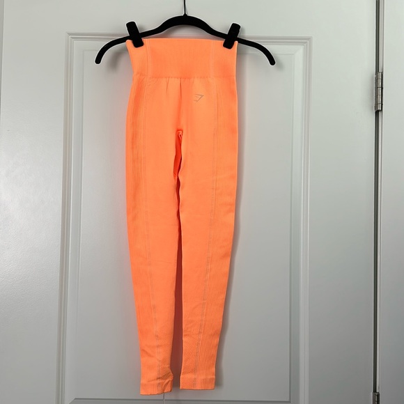 Gymshark Pants - Gymshark Ultra Seamless Leggings Neon Orange Size XS